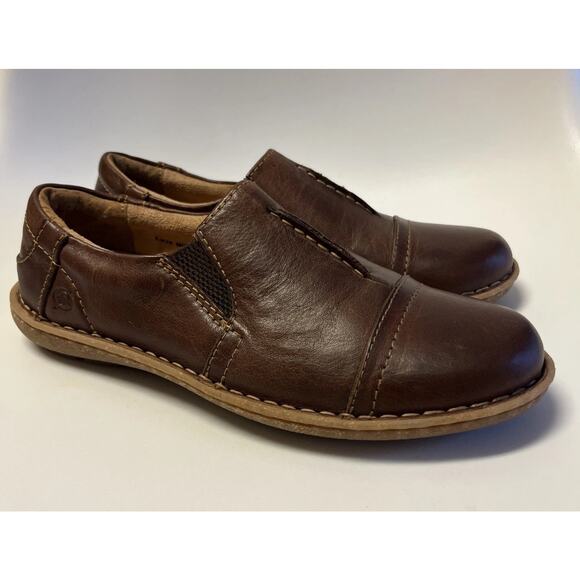 Born Women's Nampa Comfort Slip On Leather Loafer Shoes Size 8.5 M 39 W - Picture 1 of 10